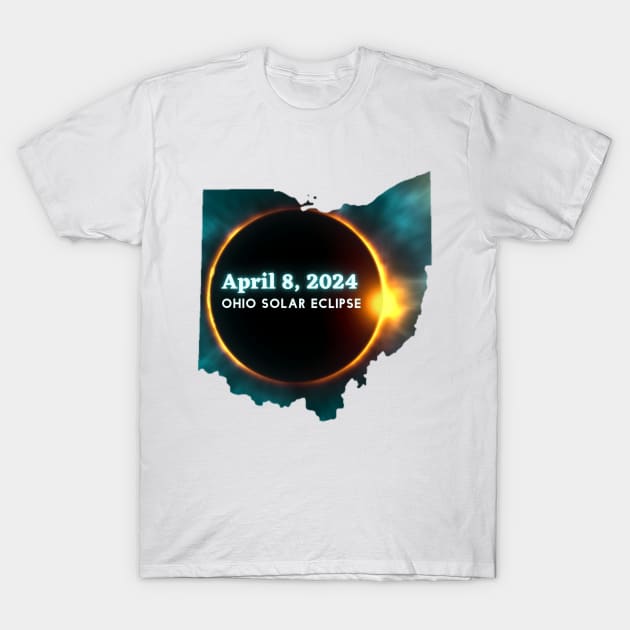 Ohio Solar Eclipse 2024 T-Shirt by Little Duck Designs